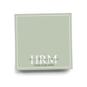Personalized HRM Sticky Note for Human Resources Manager Note Pad Colorful Custom Graduation Gift for Talent Management 50 Sheets