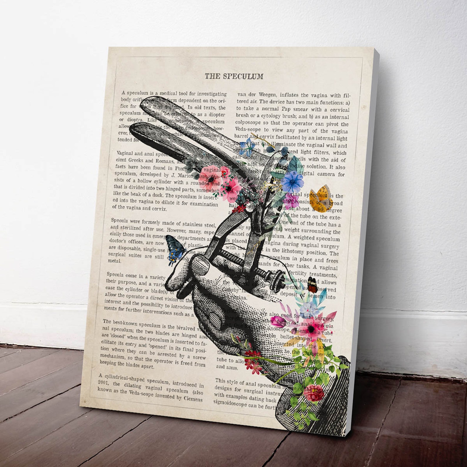 Speculum With Flowers Print Obstetrician Gift Gynecology | Etsy