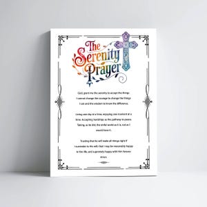 Serenity Prayer Wall Art God Grant Me Poem Living Room Christian Home Decor Popular Religious Prayers Poster