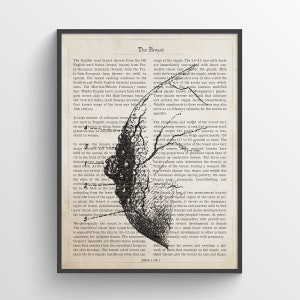 Breast Anatomy Print, Breast Art, Mammary Gland Print, OBGYN Art, Gynecologist Gift, Doula Art, Mammary Print, Breast Cancer
