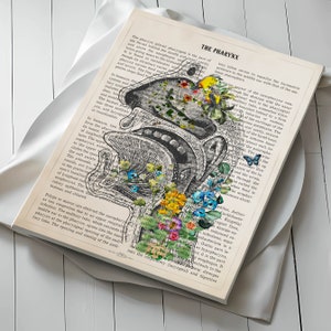 May include: A vintage anatomical illustration of the human pharynx, a part of the throat, with a detailed diagram of the nasal cavity, mouth, and oesophagus. The illustration is overlaid with colourful floral designs, creating a unique and artistic aesthetic.
