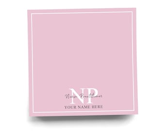 Personalized NP Sticky Note for Nurse Practitioner Note Pad Colorful Custom Graduation Gift for Healthcare Professional 50 Sheets