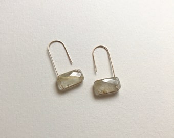 MARCELA - Gold Rutilated Quartz earrings