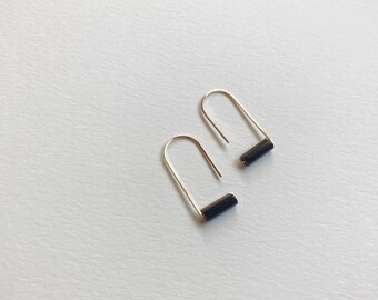 MIES - Black Tourmaline earrings