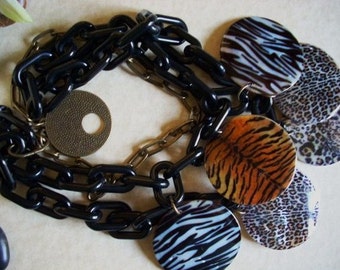 Animal Print Statement Necklace