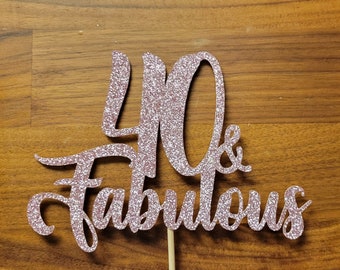 Cake Topper >> MILESTONE<< Age | Fabulous | Party | Supplies | Decor