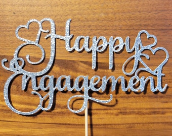 Cake Topper HAPPY ENGAGEMENT Party | Celebration | Decor