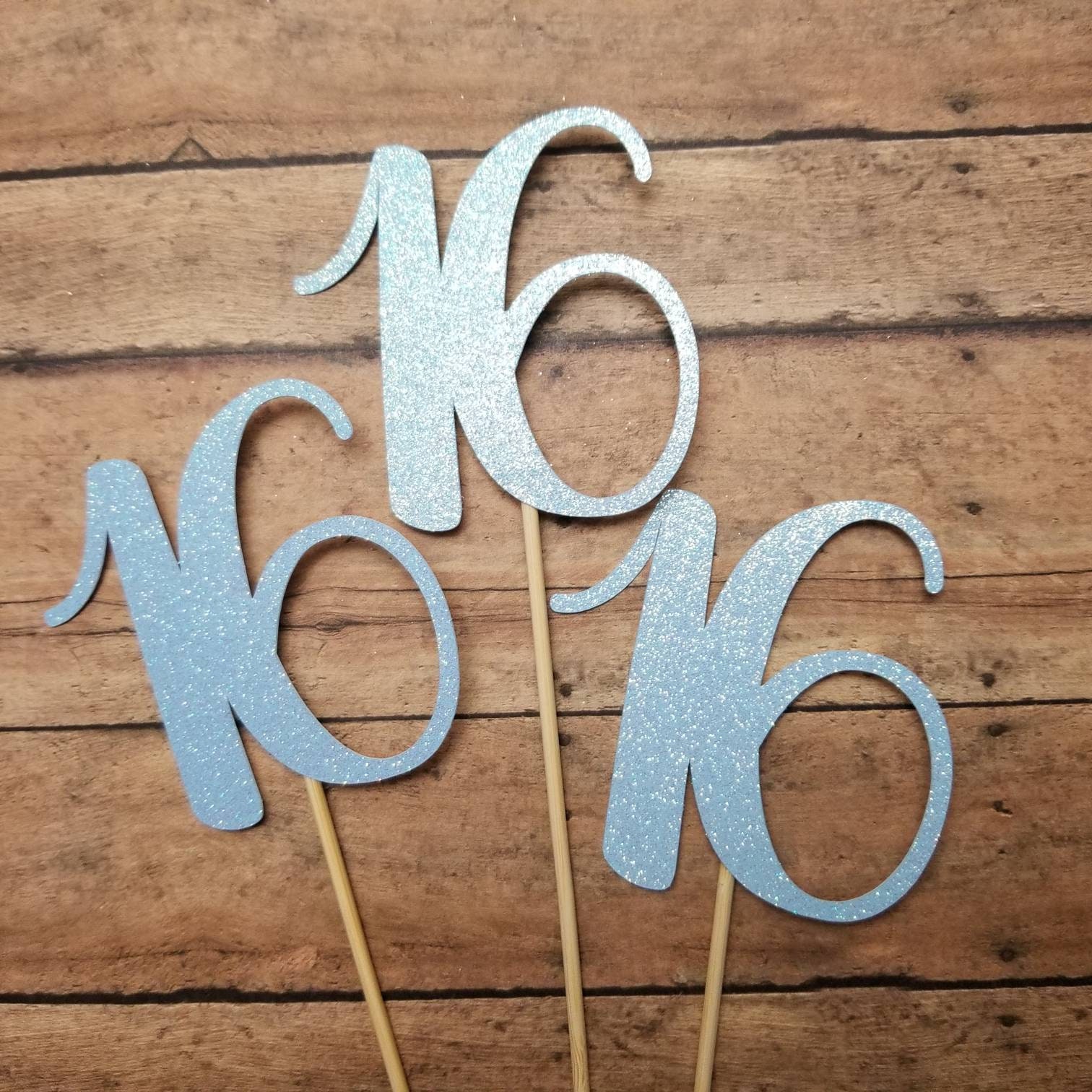 Centerpiece NUMBER Sticks Age Birthday | Etsy