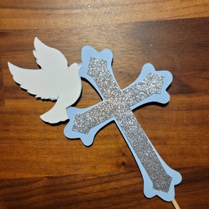 Centerpiece DOVE CROSS Sticks | Baptism | Christening | First Holy Communion | Confirmation | Celebration | Table | Decor