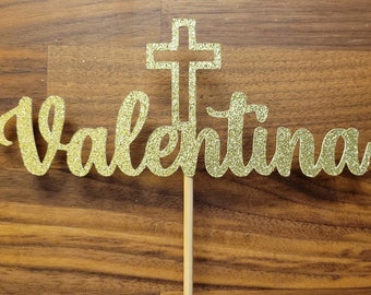 Cake Topper >> PERSONALIZED << Baptism | Christening | Confirmation | Communion | Party Supplies | Decor