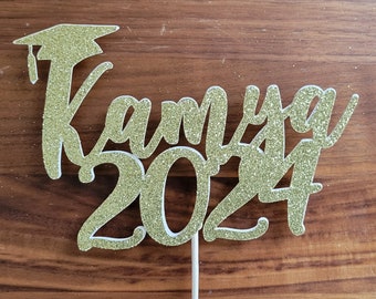 Graduation NAME 2026 Centerpiece Sticks Cap | Party | Table | Decorations | High School | College | Celebration