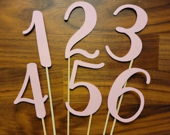 Centerpiece TABLE NUMBERS Sticks | Numerical | Birthday | Sweet Sixteen | Wedding | Anniversary | Party | Table | Decorations | Celebration