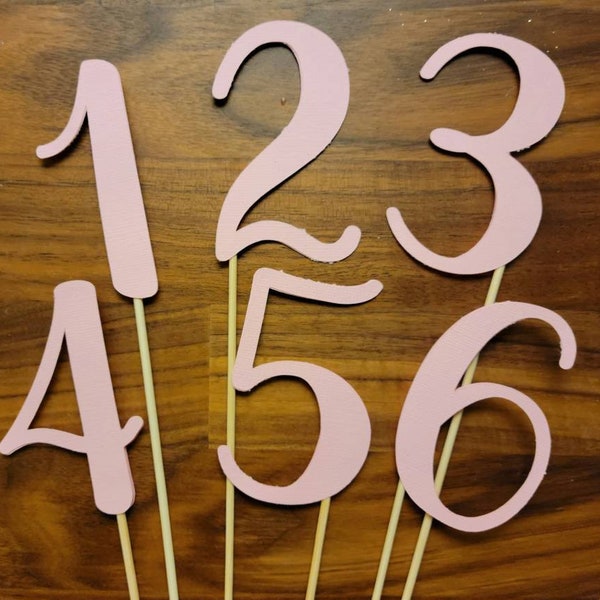 Centerpiece  >>TABLE NUMBERS<<  Sticks | Numerical | Birthday | Sweet Sixteen | Wedding | Anniversary | Party | Table | Decorations