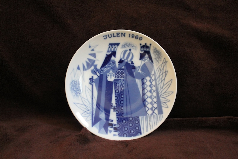 Vintage Julen 1969 Porsgrund Norway Christmas Plate