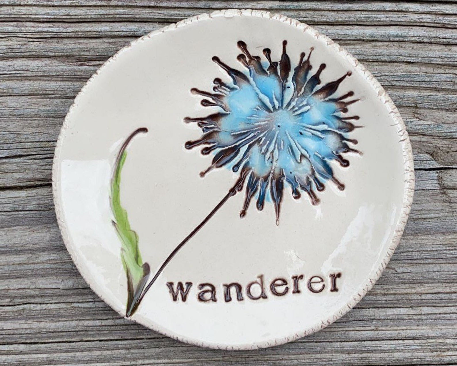 Wanderer Dish Dandelion Keepsake Dish Etsy