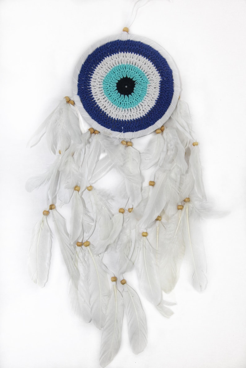 Evil Eye Dream Catcher Hand Made Dream Catcher Blue Evil Eye | Etsy