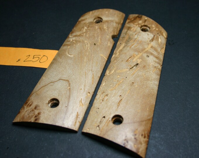 DIY Unfinished 1911 Grips Birdseye BURL MAPLE Worm Wood Etsy