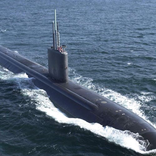 USS Tucson SSN-770 Los Angeles-Class Submarine Giclee Print of Watercolor Painting on Nautical Chart by Artist Adam shops Koltz - Loose or Framed