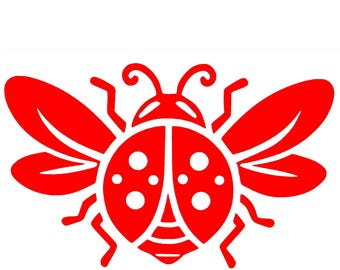 LADYBUG FLYING Wings STICKER Decal Car Window MacBook iPad Laptop Water Bottle Tablet Wall 6 Year Rated Exterior Indoor Vinyl