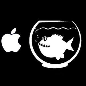 Funny PIRANHA Cartoon STICKER Decal Car Window MacBook Laptop Tablet iPad Water Bottle Gift 6 Year exterior interior rated Grade vinyl