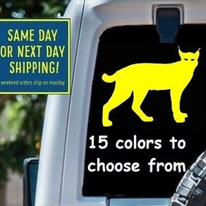 BOBCAT STICKER DECAL Car Window Laptop MacBook Tablet iPad Water Bottle Wall Door Bumper 6 Year Exterior Interior Rated Grade vinyl