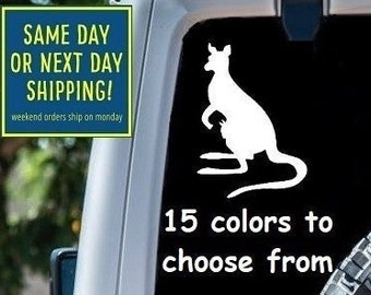 KANGAROOS BABY STICKER Decal Car Window MacBook Tablet Laptop iPad Wall Water Bottle 6 Year Exterior Interior Rated Grade vinyl