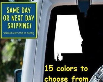 ALABAMA STICKER DECAL Car Window MacBook Laptop Tablet iPad Water Bottle Gift 6 Year exterior rated Grade vinyl State of Alabama Sticker