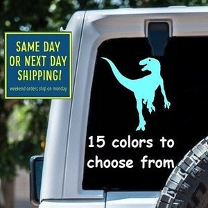 PEGATINA VELOCIRAPTOR RAPTOR Calcomanía para ventana de automóvil Raptor MacBook Laptop Tablet iPad Pared Botella de agua Grado de calificación exterior e interior de 6 años