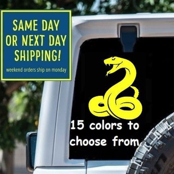 Rattlesnake Car Decal Etsy