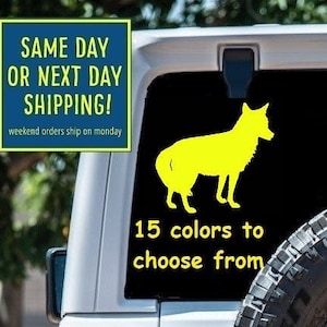 COYOTE Sticker Decal Car Window MacBook Laptop Tablet iPad Water Bottle Gift Bumper 6 Year Exterior Interior Rated Vinyl