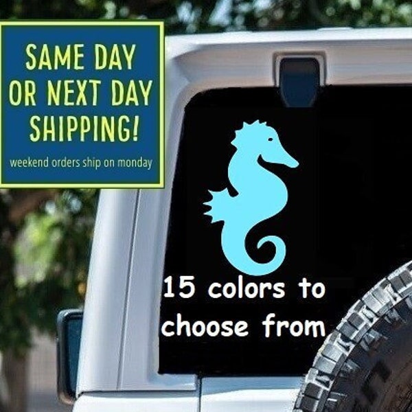 SEAHORSE STICKER DECAL Car Window MacBook Laptop Tablet iPad Water Bottle Wall 6 Year exterior interior rated Grade vinyl