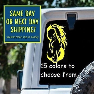 HORSE HEAD STICKER Decal Car Window MacBook iPad Laptop Water Bottle Tablet Wall 6 Year Rated Exterior Indoor Vinyl