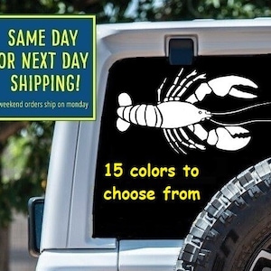 CRAWFISH DECAL STICKER Car Window MacBook iPad Laptop Water Bottle Tablet Wall 6 Year Rated Exterior Indoor Vinyl