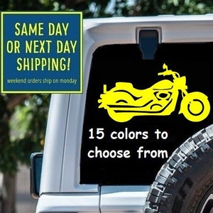MOTORCYCLE Sticker Decal Car Window MacBook iPad Laptop Water Bottle Tablet Wall 6 Year Rated Exterior Indoor Vinyl