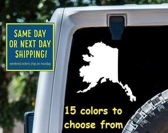 State Of ALASKA STICKER DECAL Car Window MacBook Laptop Tablet iPad Water Bottle Gift 6 Year Exterior Interior Rated Vinyl