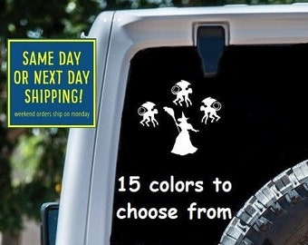 WICKED WITCH Flying MONKEYS Sticker Decal Wizard of Oz Car Window MacBook iPad Laptop Water Bottle Tablet 6 Year Rated Exterior Vinyl