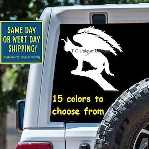 CHUPACABRA Sticker Decal Car Window MacBook Laptop Tablet iPad Water Bottle Gift Bumper 6 Year Exterior Interior Rated Vinyl