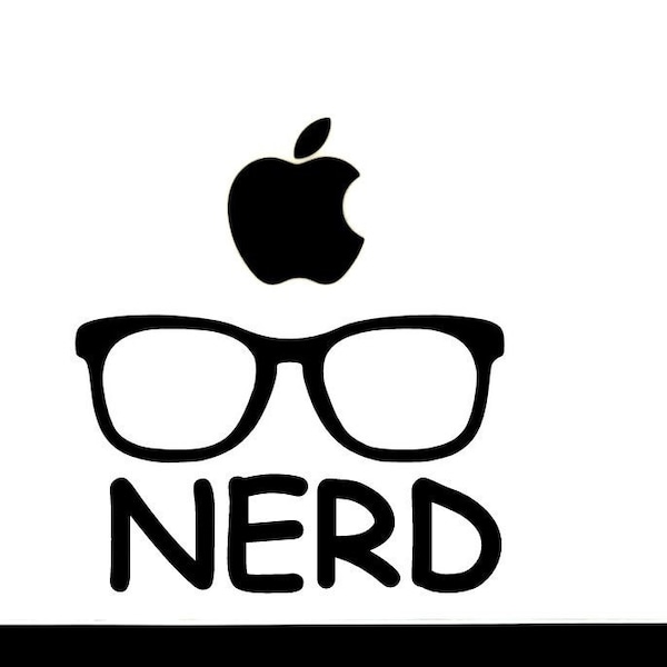 NERD GLASSES STICKER Decal Car Window MacBook Laptop Tablet iPad Water Bottle Gift Bumper 6 Year Exterior Interior Rated Vinyl