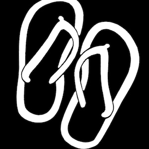 FLIP FLOPS STICKER Decal Car Window MacBook Laptop Tablet iPad Water Bottle Wall 6 Year exterior interior rated Grade vinyl