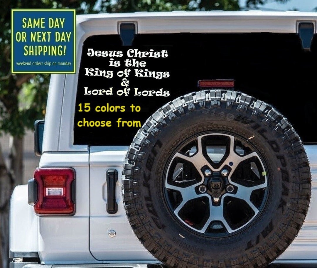 JESUS CHRIST King of Kings & Lord of Lords Sticker Decal Car Window ...