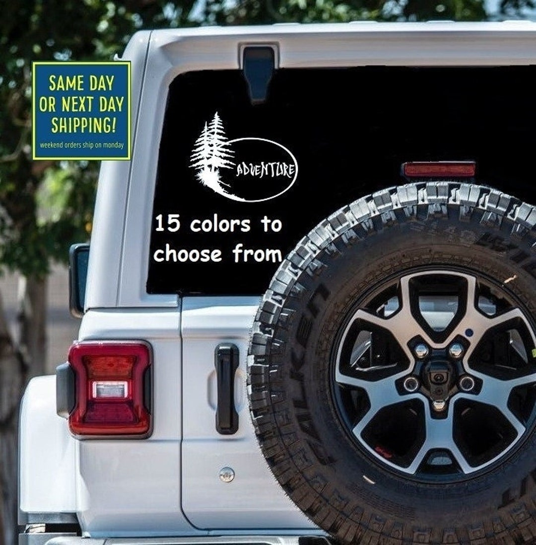 ADVENTURE TREES WANDER Sticker Decal Car Window MacBook Laptop Tablet ...
