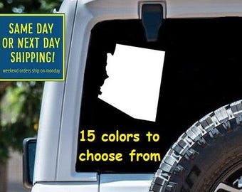 State Of ARIZONA STICKER DECAL 10 Sizes Car Window MacBook Laptop Tablet iPad Water Bottle Gift 6 Year Exterior Interior Rated Vinyl