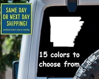State ARKANSAS STICKER DECAL Car Window MacBook Laptop Tablet iPad Water Bottle Gift 6 Year Exterior Interior Rated Vinyl
