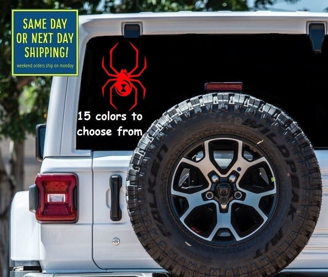 Black Widow Car Window Sticker Decal Black Widow Macbook Etsy