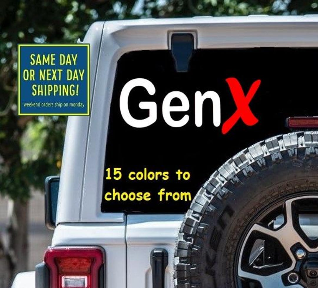 GEN X GENERATION X Sticker Decal Car Window MacBook iPad Laptop Water ...