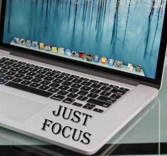 JUST FOCUS Sticker Decal Car Window MacBook iPad Laptop Water Bottle ...