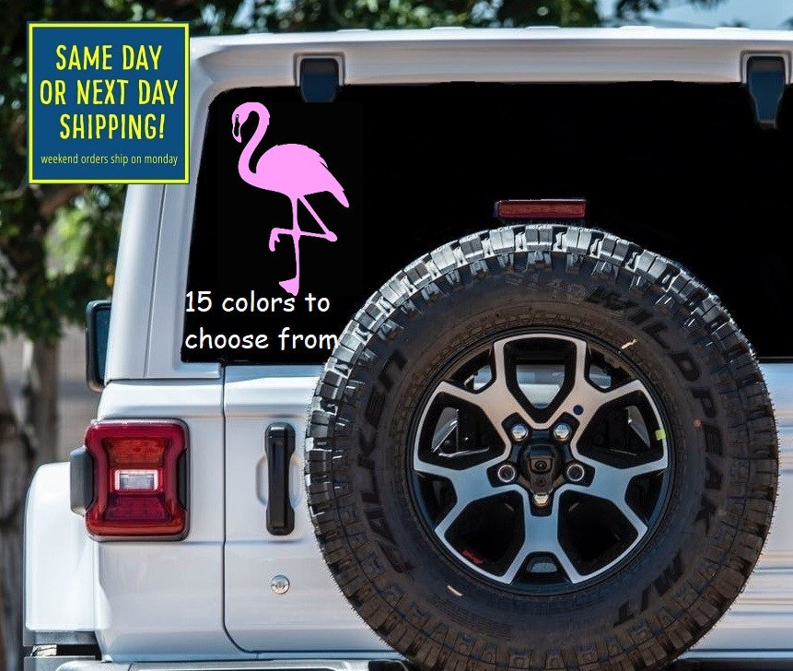 FLAMINGO DECAL STICKER Car Window MacBook Laptop Tablet iPad Wall Water ...