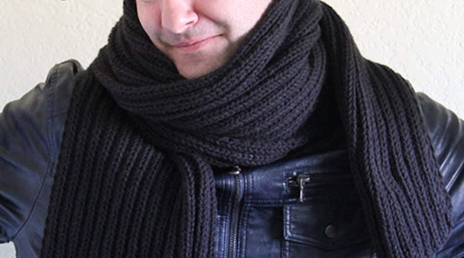 Extra Long Mens Scarf. Made to Order, Hand Knitted Winter Scarf. Etsy