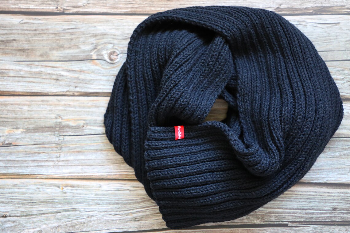 Extra Long Mens Scarf. Made to Order, Hand Knitted Winter Scarf. Etsy