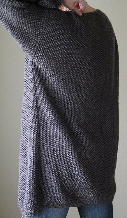 Grey Knitted Cardigan Oversized Cardigan Women Coat Jacket - Etsy